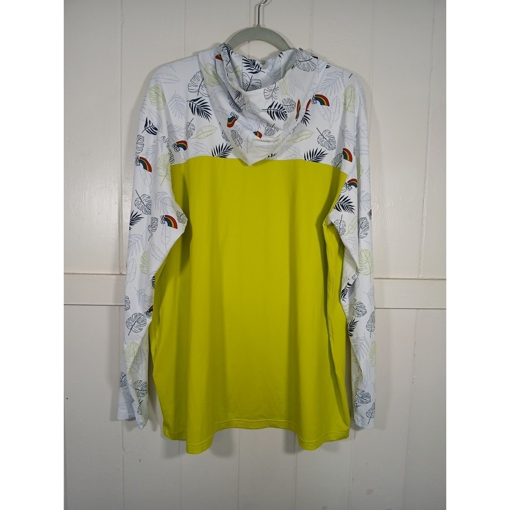 Sugar Caddy Hawaii Rainbow Pullover Golf Hoodie Men's XXL Stretch Floral LS - Picture 4 of 11